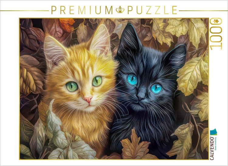 Produktbild: CALVENDO Puzzle Illustrationen von Katzen | 1000 Teile Lege-Gr&ouml;&szlig;e 64x48cm Foto-Puzzle f&uuml;r gl&uuml;ckliche Stunden