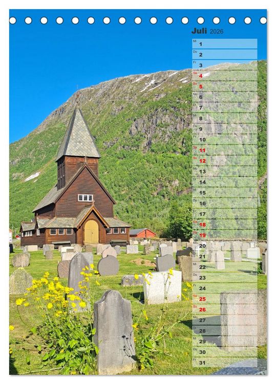 Produktbild: Skandinavien entdecken - Von Schweden nach Norwegen mit dem Wohnmobil (Tischkalender 2026 DIN A5 hoch), CALVENDO Monatskalender