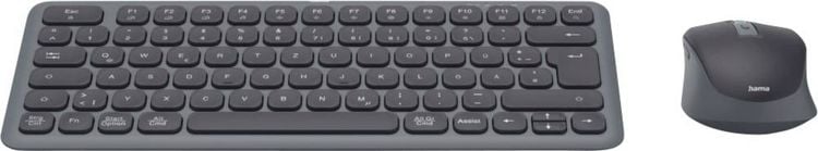 Produktbild: Hama WKM-500 Bluetooth&reg; Tastatur, Maus-Set Deutsch, QWERTZ Schwarz