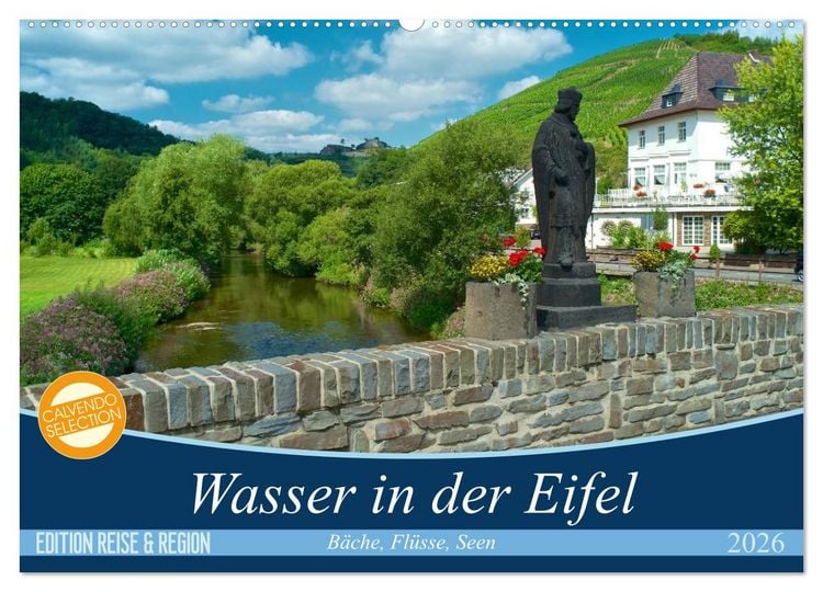Produktbild: B&auml;che, Fl&uuml;sse, Seen - Wasser in der Eifel (Wandkalender 2026 DIN A2 quer), CALVENDO Monatskalender