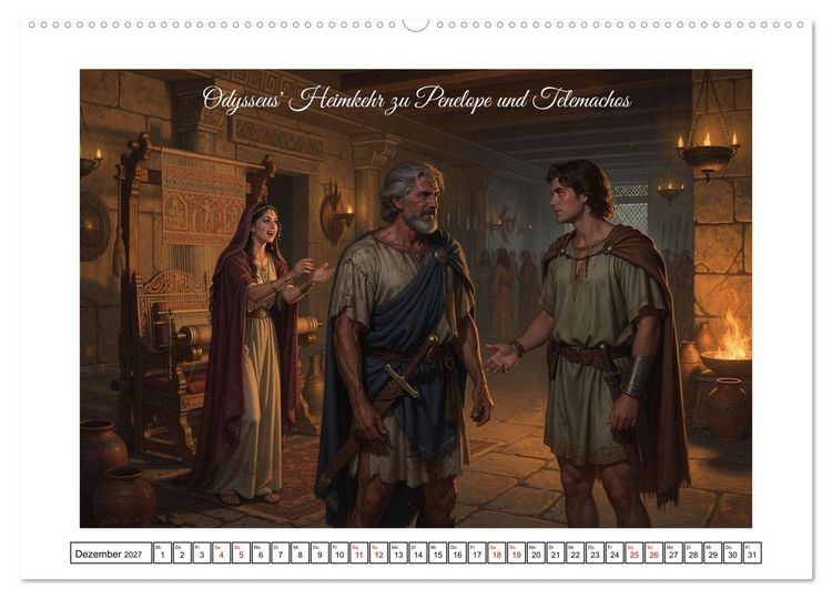 Produktbild: Die Irrfahrten des Odysseus (Wandkalender 2027 DIN A2 quer), CALVENDO Monatskalender