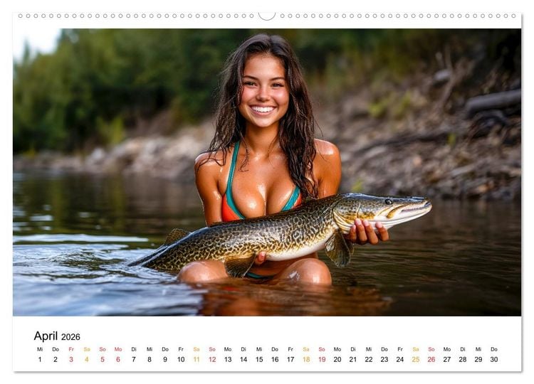 Produktbild: Hecht und Karpfen (Wandkalender 2026 DIN A2 quer), CALVENDO Monatskalender