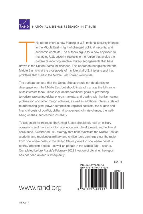 Produktbild: Renewing U.S. Security Policy in the Middle East