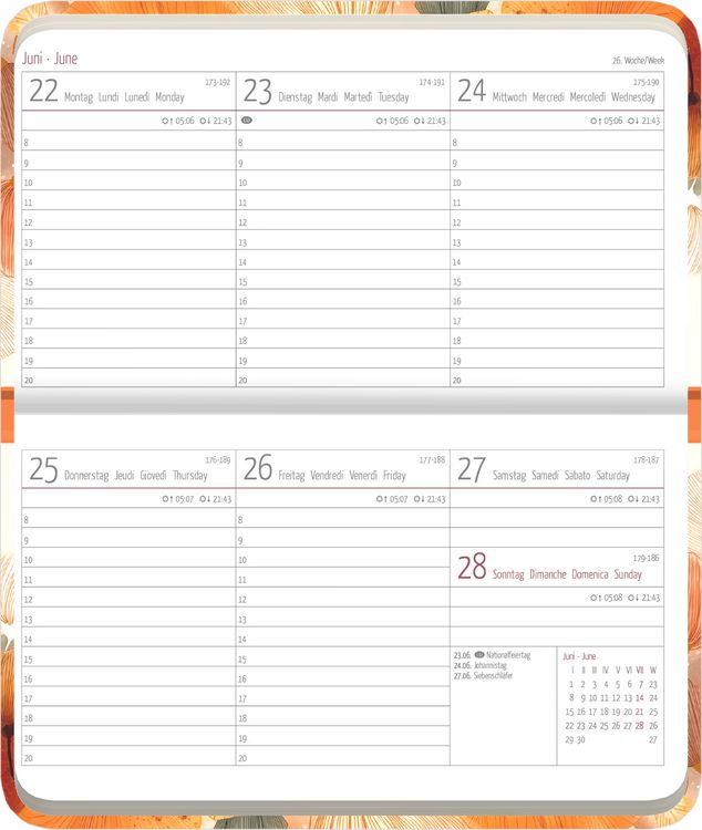 Produktbild: MyTimer Pad Flower Field 2027