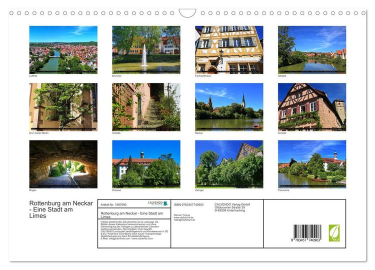 Produktbild: Rottenburg am Neckar - Eine Stadt am Limes (Wandkalender 2026 DIN A3 quer), CALVENDO Monatskalender
