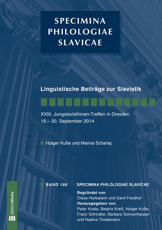 Produktbild: Linguistische Beitraege zur Slavistik. XXIII. JungslavistInnen-Treffen in Dresden, 18.-20. September 2014