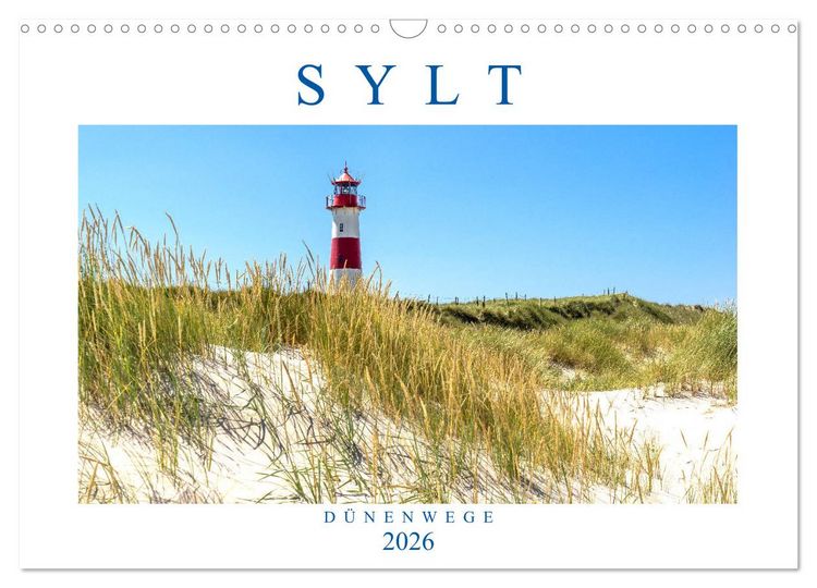 Produktbild: SYLT D&uuml;nenwege (Wandkalender 2026 DIN A3 quer), CALVENDO Monatskalender