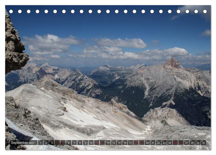 Produktbild: Dolomiten 2027 - Die wei&szlig;en Berge (Tischkalender 2027 DIN A5 quer), CALVENDO Monatskalender