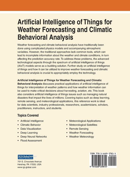Produktbild: Artificial Intelligence of Things for Weather Forecasting and Climatic Behavioral Analysis