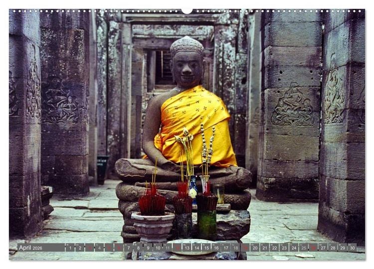 Produktbild: Kambodscha &bull; Angkor Wat (hochwertiger Premium Wandkalender 2026 DIN A2 quer), Kunstdruck in Hochglanz