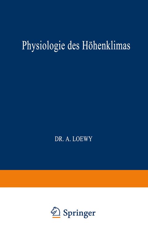 Produktbild: Physiologie des H&ouml;henklimas
