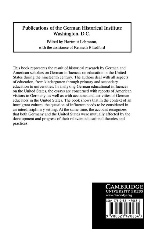 Produktbild: German Influences on Education in the United States to 1917
