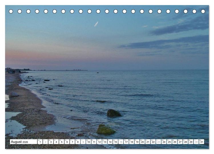Produktbild: Die Ostsee - von Schleswig nach Gl&uuml;cksburg (Tischkalender 2026 DIN A5 quer), CALVENDO Monatskalender