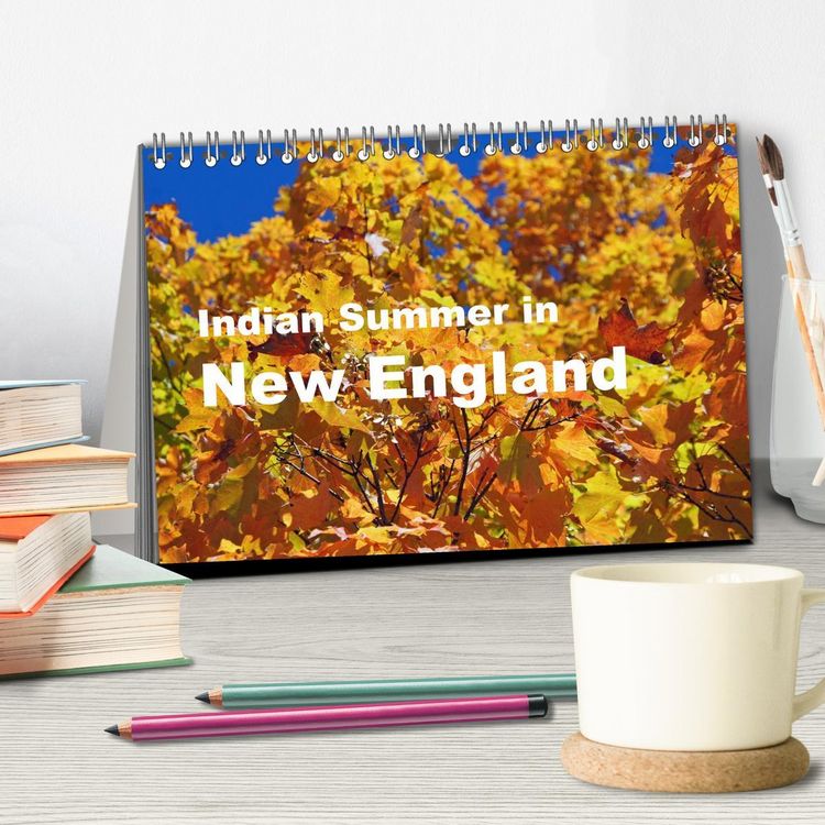 Produktbild: Indian Summer in New England (Tischkalender 2026 DIN A5 quer), CALVENDO Monatskalender