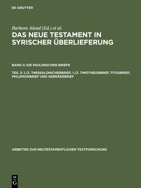 Produktbild: 1./2. Thessalonicherbrief, 1./2. Timotheusbrief, Titusbrief, Philemonbrief und Hebr&auml;erbrief