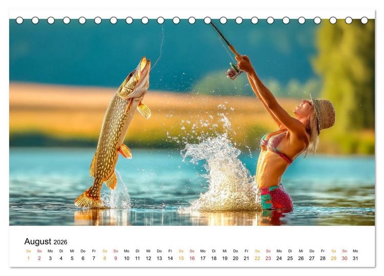 Produktbild: Hei&szlig; auf Hecht (Tischkalender 2026 DIN A5 quer), CALVENDO Monatskalender