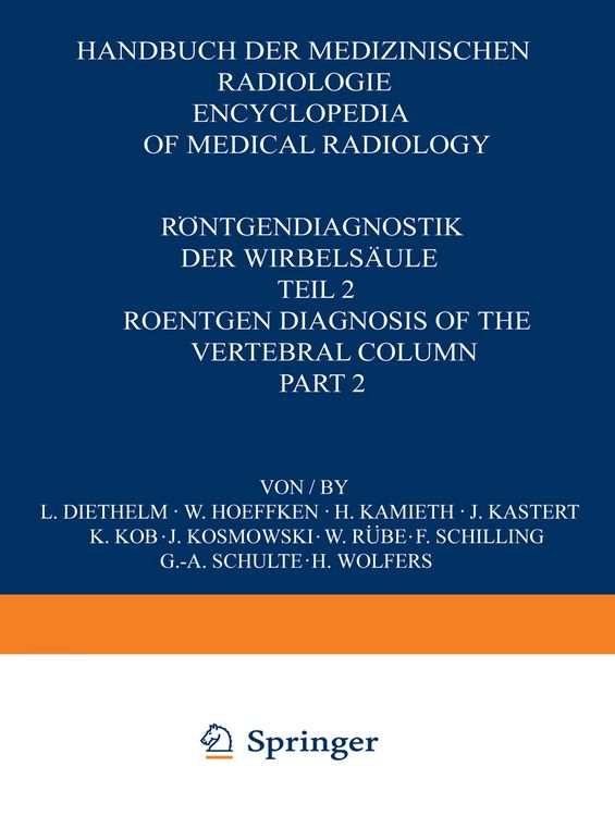 Produktbild: R&ouml;ntgendiagnostik der Wirbels&auml;ule / Roentgen Diagnosis of the Vertebral Column