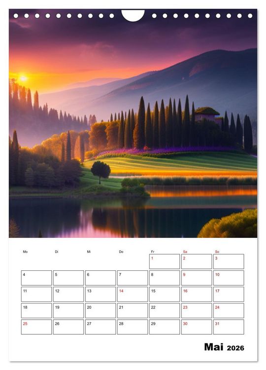 Produktbild: Sch&ouml;ne Landschaften (Wandkalender 2026 DIN A4 hoch), CALVENDO Monatskalender