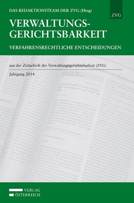 Produktbild: Verwaltungsgerichtsbarkeit - Verfahrensrechtliche Entscheidungen