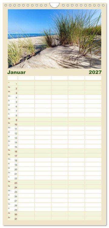 Produktbild: Familienplaner 2027 - Inselliebe Langeoog mit 5 Spalten (Wandkalender, 21 x 45 cm) CALVENDO