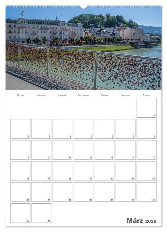 Produktbild: Bezauberndes SALZBURG / Terminplaner (Wandkalender 2026 DIN A2 hoch), CALVENDO Monatskalender