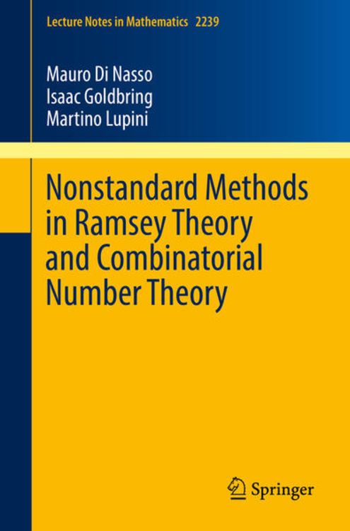Produktbild: Nonstandard Methods in Ramsey Theory and Combinatorial Number Theory