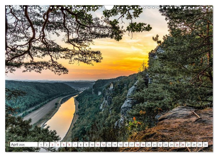Produktbild: Dresden und Elbsandsteingebirge (Wandkalender 2026 DIN A3 quer), CALVENDO Monatskalender