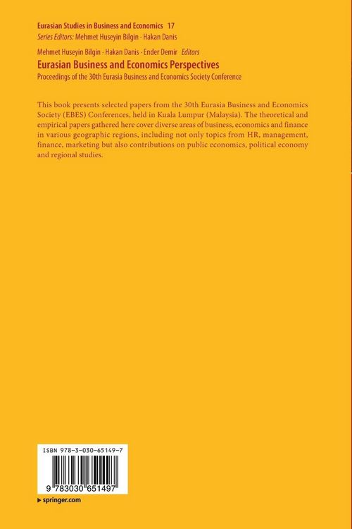 Produktbild: Eurasian Business and Economics Perspectives