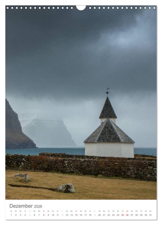 Produktbild: F&oslash;royar - Faroe Islands - F&auml;r&ouml;er Inseln (Wandkalender 2026 DIN A3 hoch), CALVENDO Monatskalender