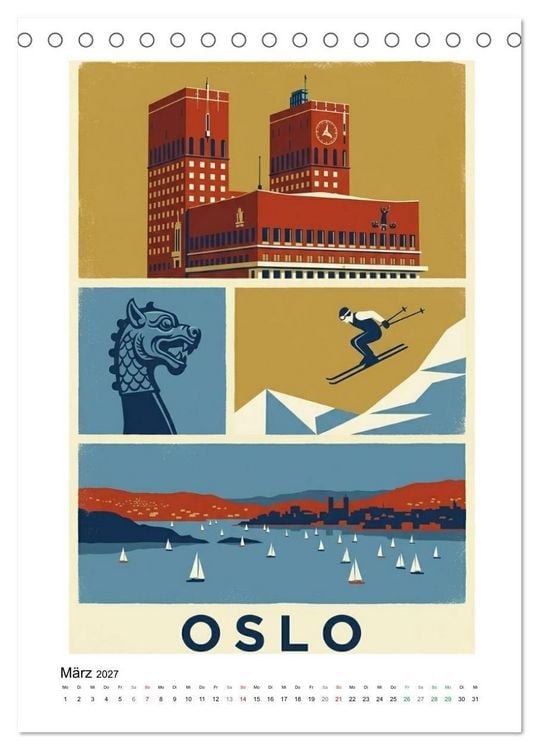 Produktbild: Sehnsucht Skandinavien &ndash; Die Mid-Century Collection (Tischkalender 2027 DIN A5 hoch), CALVENDO Monatskalender