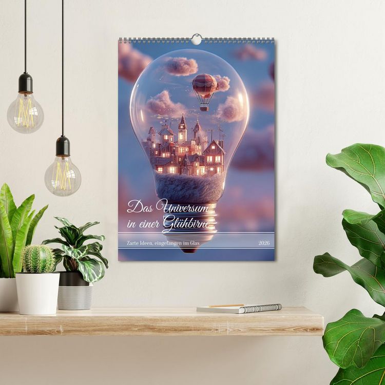 Produktbild: Das Universum in einer Gl&uuml;hbirne (Wandkalender 2026 DIN A3 hoch), CALVENDO Monatskalender