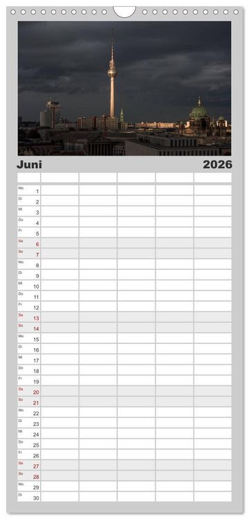 Produktbild: Familienplaner 2026 - Berlin - Faszination Hauptstadt mit 5 Spalten (Wandkalender, 21 x 45 cm) CALVENDO