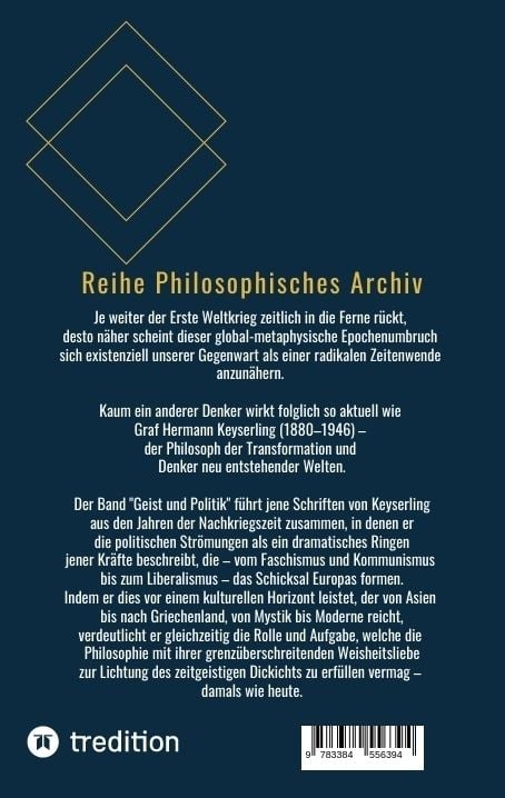 Produktbild: Geist und Politik. Ausgew&auml;hlte politische Schriften nebst Selbstdarstellung