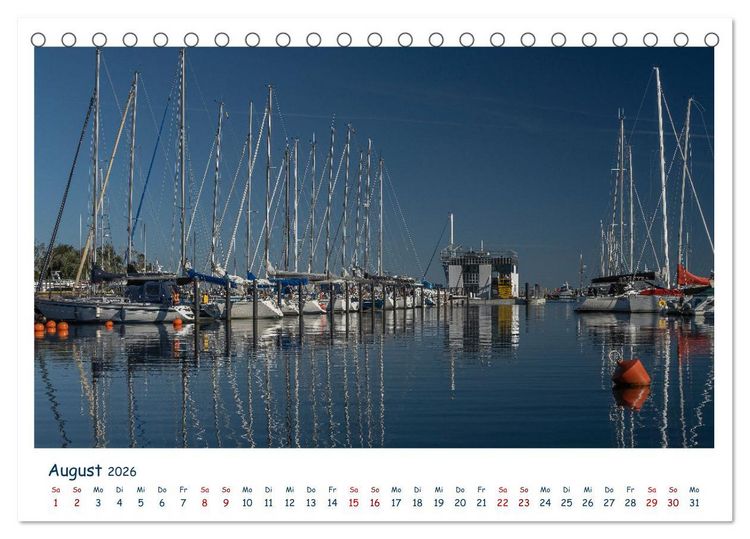 Produktbild: Warnem&uuml;nde an der Ostsee (Tischkalender 2026 DIN A5 quer), CALVENDO Monatskalender