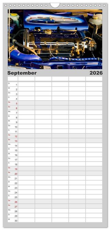 Produktbild: Familienplaner 2026 - Tuning Power mit 5 Spalten (Wandkalender, 21 x 45 cm) CALVENDO