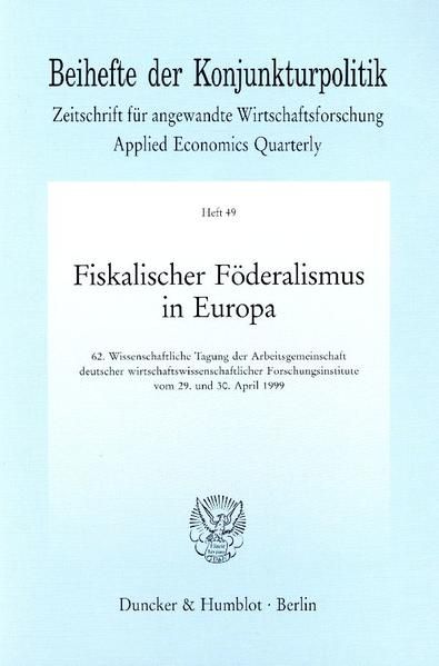 Produktbild: Fiskalischer F&ouml;deralismus in Europa.