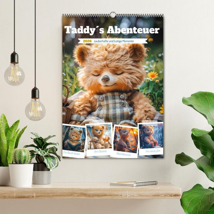 Produktbild: Taddy&acute;s Abenteuer (Wandkalender 2026 DIN A2 hoch), CALVENDO Monatskalender