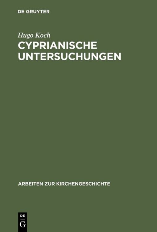 Produktbild: Cyprianische Untersuchungen