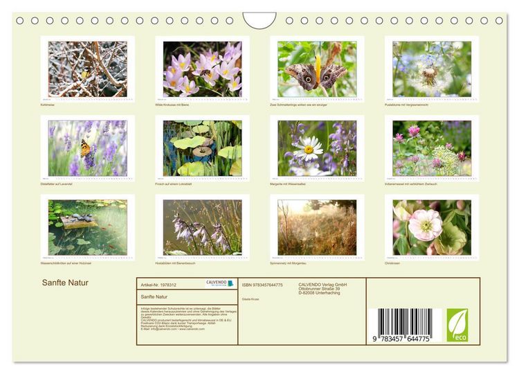 Produktbild: Sanfte Natur (Wandkalender 2026 DIN A4 quer), CALVENDO Monatskalender