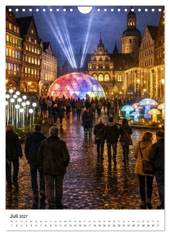 Produktbild: Hildesheim, ein Moment in dem die Stadt zu leuchten beginnt. (Wandkalender 2027 DIN A4 hoch), CALVENDO Monatskalender