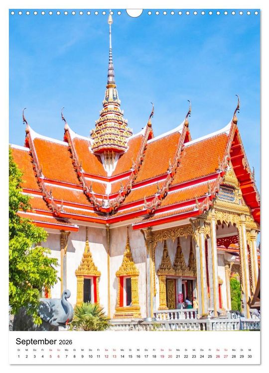 Produktbild: Wat Chalong - Tempel mit ganz speziellem Charme (Wandkalender 2026 DIN A3 hoch), CALVENDO Monatskalender