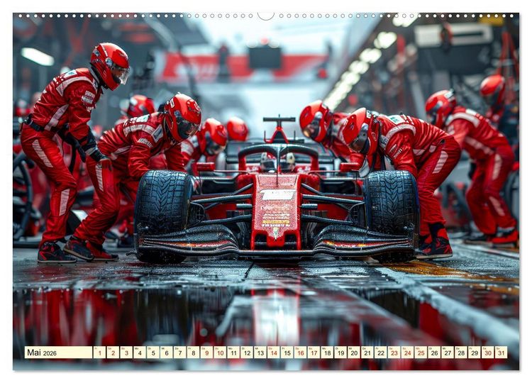 Produktbild: Boxenstopp - eingespieltes Team (Wandkalender 2026 DIN A2 quer), CALVENDO Monatskalender