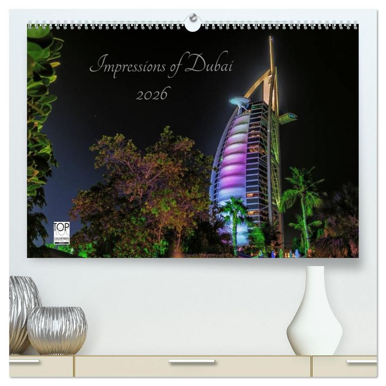Produktbild: Impressions of Dubai 2026 (hochwertiger Premium Wandkalender 2026 DIN A2 quer), Kunstdruck in Hochglanz