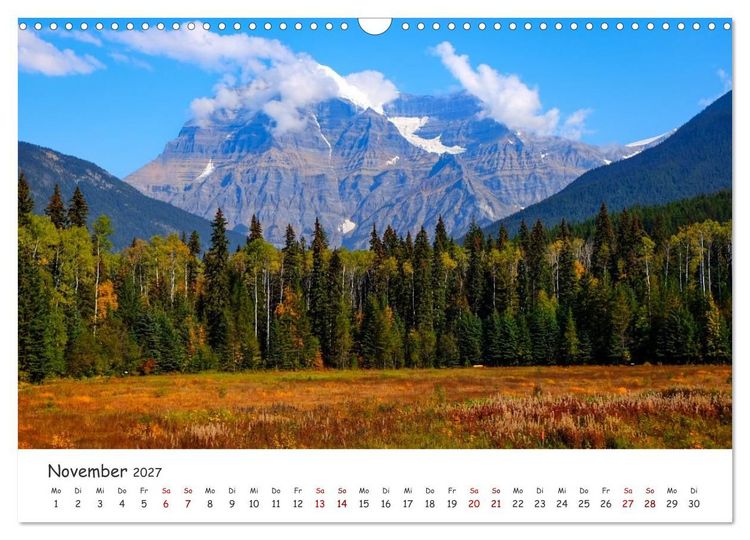 Produktbild: Kanadas Rocky Mountains: Zwischen Gipfeln & glasklaren Seen (Wandkalender 2027 DIN A3 quer), CALVENDO Monatskalender