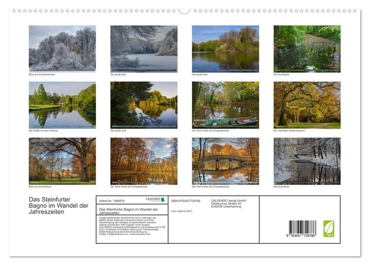 Produktbild: Das Steinfurter Bagno im Wandel der Jahreszeiten (hochwertiger Premium Wandkalender 2026 DIN A2 quer), Kunstdruck in Hochglanz