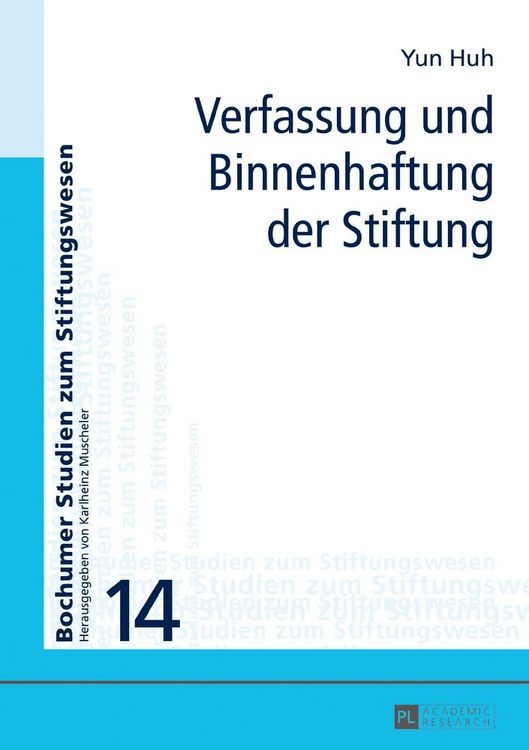 Produktbild: Verfassung und Binnenhaftung der Stiftung