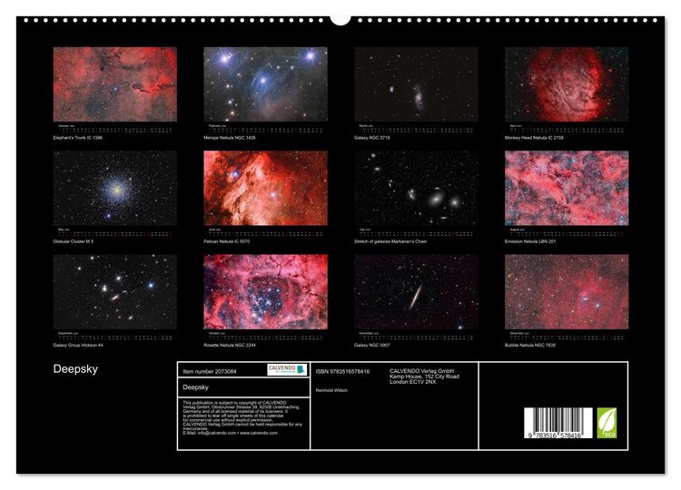 Produktbild: Deepsky (High Quality Premium Wall Calendar 2026 DIN A2 landscape),CALVENDO 12 Month Wall Calendar