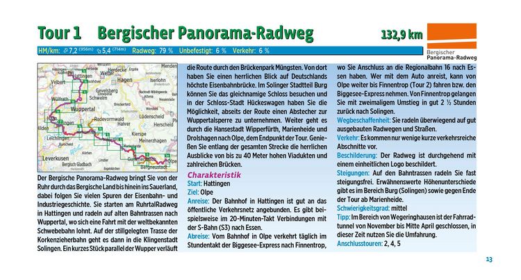 Produktbild: Bahntrassen- und Fluss-Radwege Bergisches Land