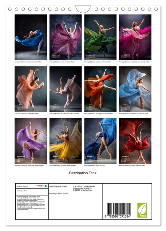 Produktbild: Faszination Tanz (Wandkalender 2026 DIN A4 hoch), CALVENDO Monatskalender