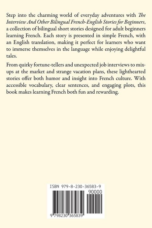 Produktbild: The Interview And Other Bilingual French-English Stories for Beginners
